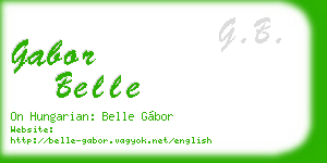 gabor belle business card